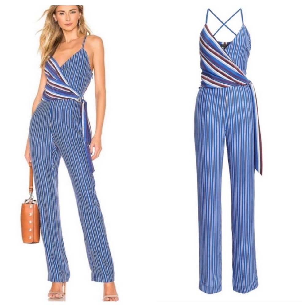Rag & Bone Blue & White Felix Jumpsuit‎ Size 4